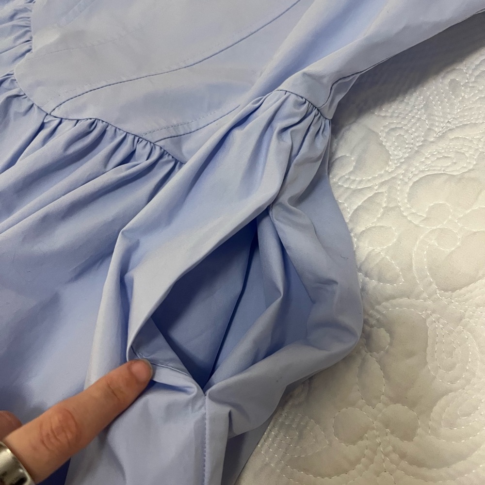 Women’s Powder Blue Sundress with Pockets - Picture 4 of 4